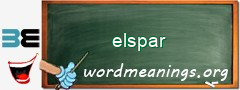 WordMeaning blackboard for elspar